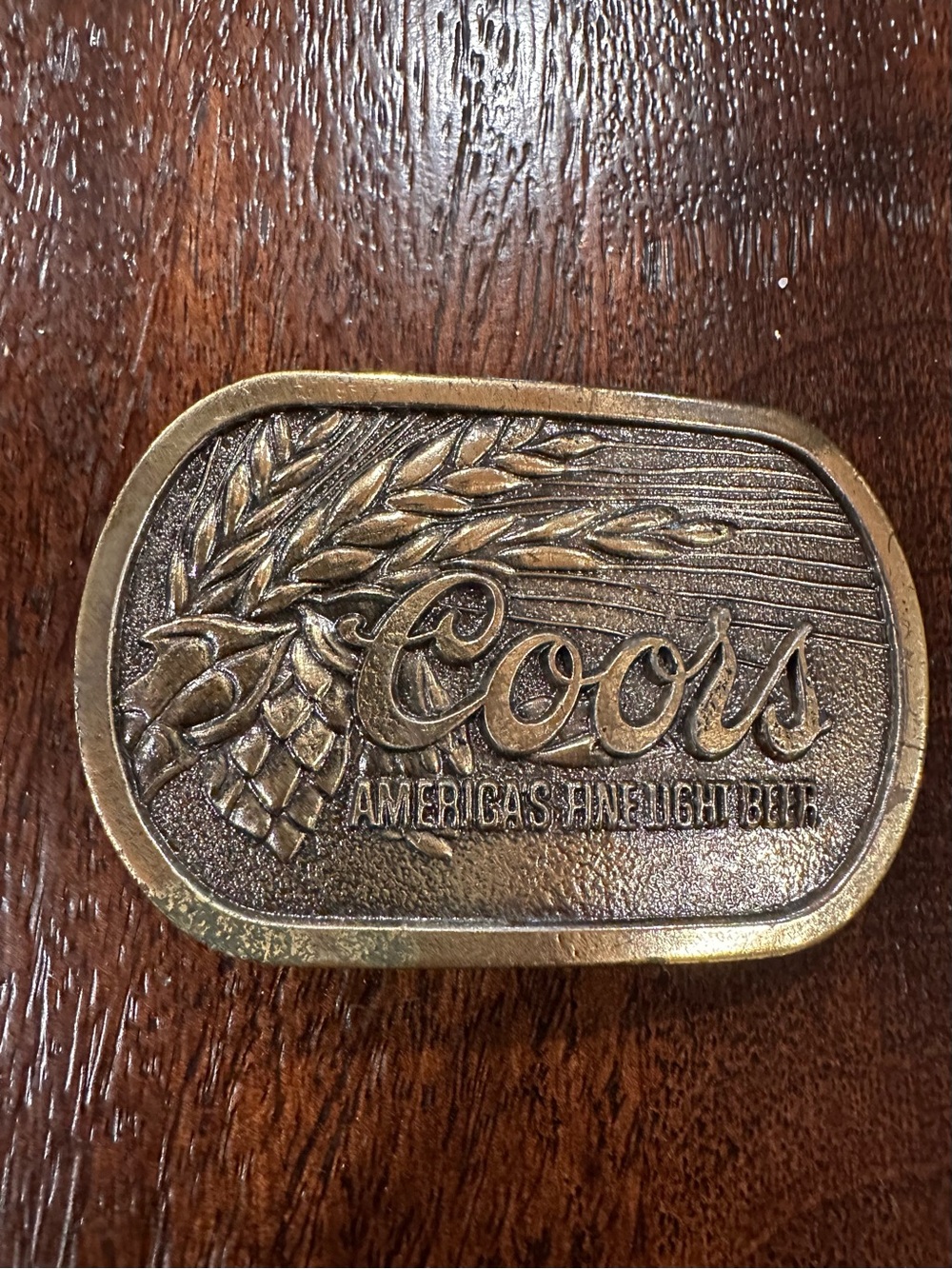 Vintage Coors Brass Belt Buckle - Gold-Tone Men’s